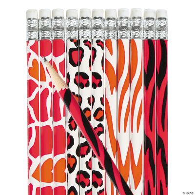 Animal Print Valentine Pencils