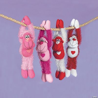 Plush Valentine Gorillas With Long Arms