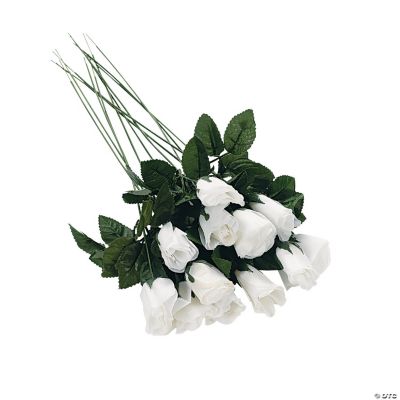 White Rosebuds With Dew Drops