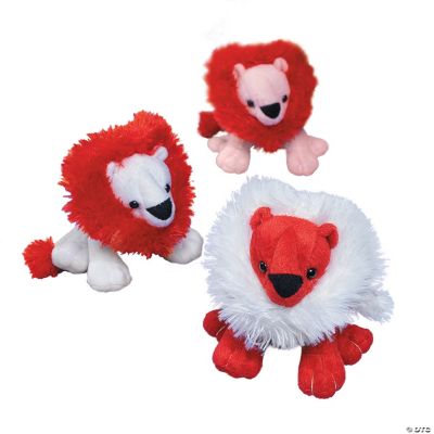 Plush Valentine Lions With Heart Mane