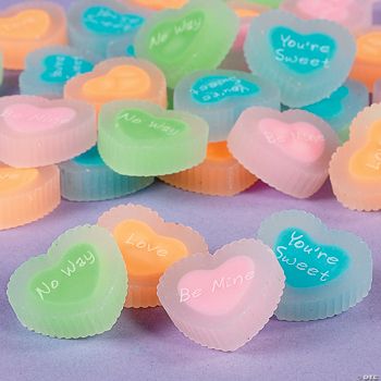 Conversation Heart Erasers