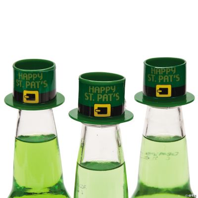 “Happy St. Pat's”  Hat Bottle Toppers