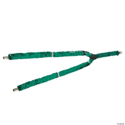 Green Sequin Suspenders
