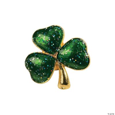 Glitter Shamrock Pins