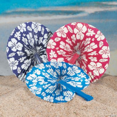 Hibiscus Folding Fans