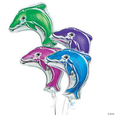 Dolphin-Shaped Mylar Balloon Assortment