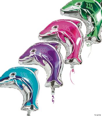 Dolphin-Shaped Mylar Balloon Assortment