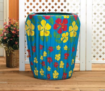 Tropical Hibiscus Trash Can Cover