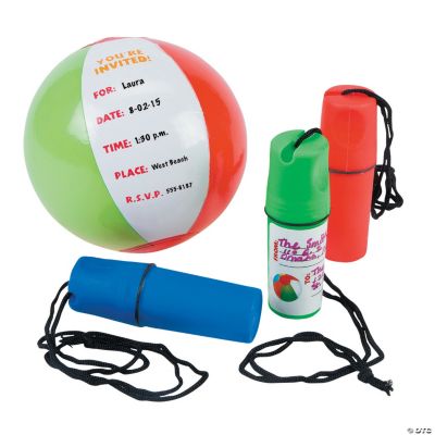 Beach Ball Invitation In Containers