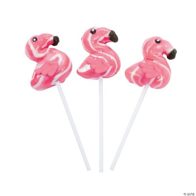 Flamingo-Shaped Swirl Pops