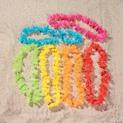Polyester Bright Color Flower Leis