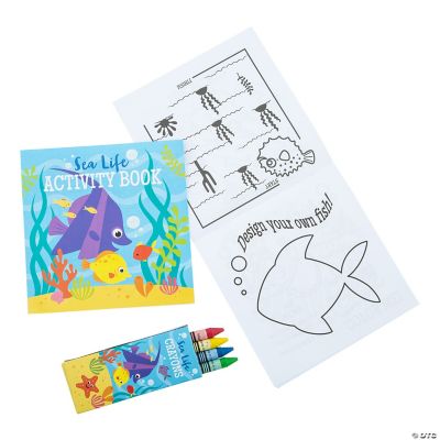 Tropical Sea Life Booklet With Crayons