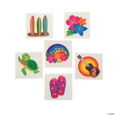Tropical Glitter Tattoos