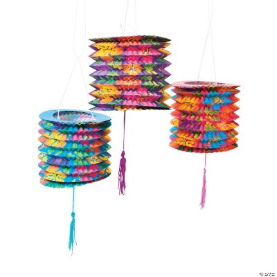 Hibiscus Print Hanging Lanterns