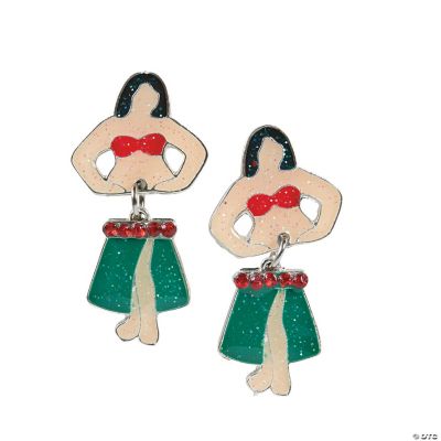 Moveable Hula Girl Earrings