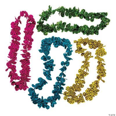Bright Animal Print Leis