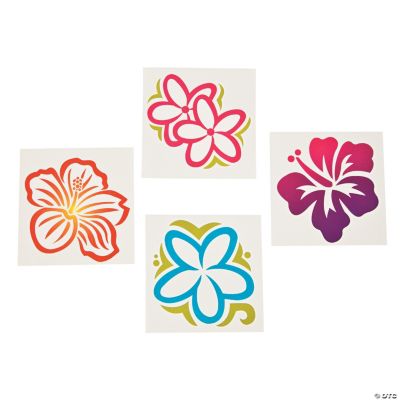 Large Luau Flower Tattoos