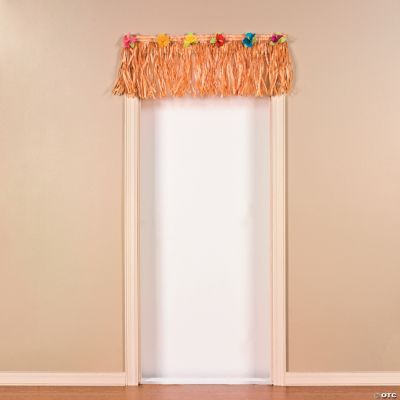 Short Luau Natural Grass Doorway Banner