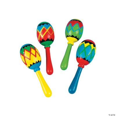 Painted Geometric Mini Maracas