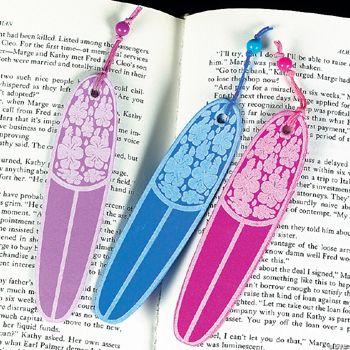 Bright Surfboard Bookmarks