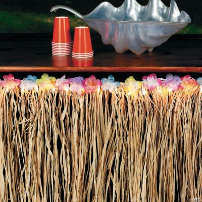 Light-Up Flowered Table Skirt
