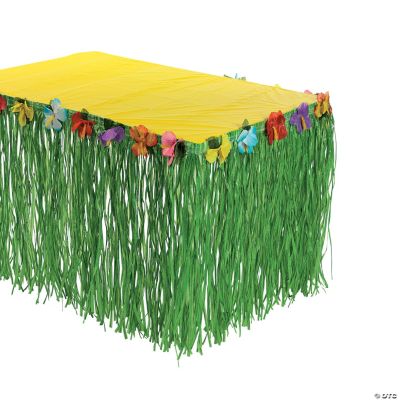 Hibiscus Green Table Skirt