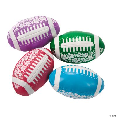 Tropical Hibiscus Print Footballs