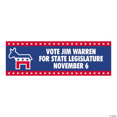 Personalized Large Democratic Party Banner