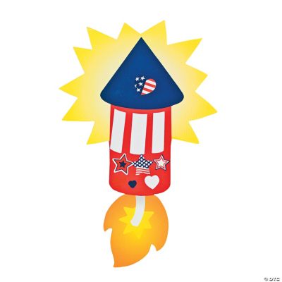 Make-A-Patriotic Die Cut Rocket Sticker Scenes