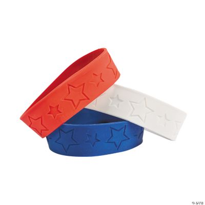 Red, White & Blue Star Big Band Bracelets