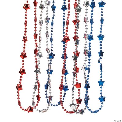 Metallic Patriotic Star Necklaces