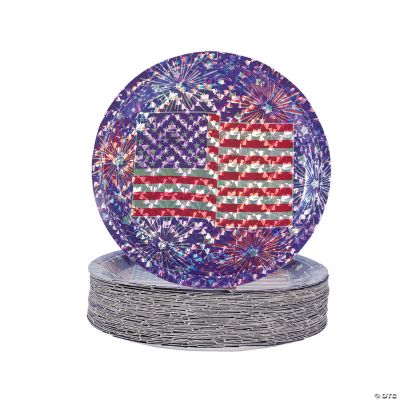 Prismatic Patriotic Laser Dessert Plates