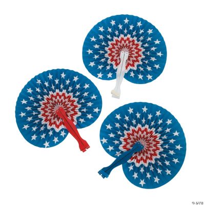 Mini Patriotic Folding Fans
