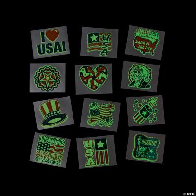 Glow-In-The-Dark Patriotic Tattoos