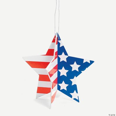 3D Patriotic Stars Hanging Decorations