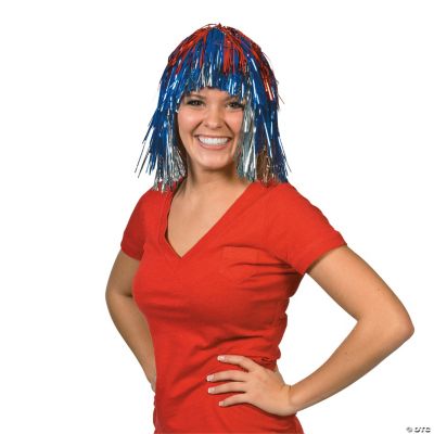 Patriotic Tinsel Wig