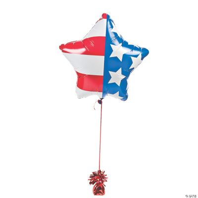 Patriotic Star-Shaped Mylar Balloons