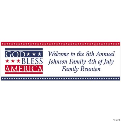 Personalized “God Bless America” Banners - Large