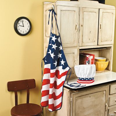 Patriotic Adult Apron & Chef Hat