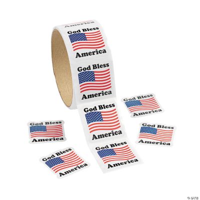 “God Bless America” Roll Stickers