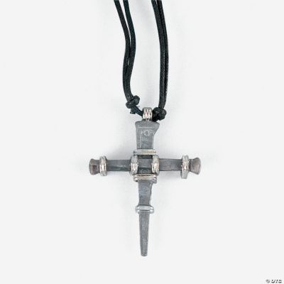 Pewtertone Nail Cross Necklaces Oriental Trading