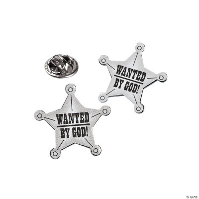 Mini “Wanted By God” Western Badges