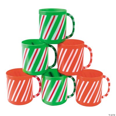 Candy Cane Striped Mugs