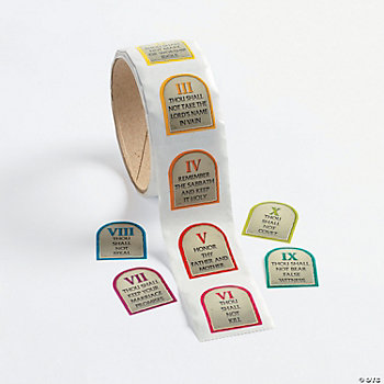 Craft Ideas Commandments on Ten Commandments Roll Stickers   Oriental Trading   Discontinued