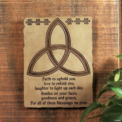 Trinity Knot with Irish Blessing Plaque