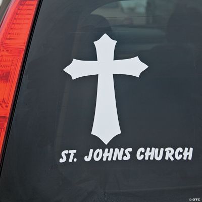 Personalized Cross Car Window Decal