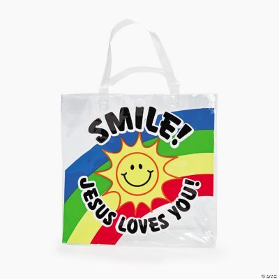Small “Smile! Jesus Loves You!” Tote Bags