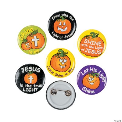 Christian Pumpkin Glow-In-The-Dark Mini Buttons
