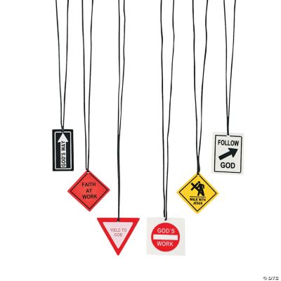 Religious Road Sign Necklaces