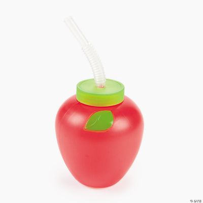 New York Apple-Shaped Cups With Straw
